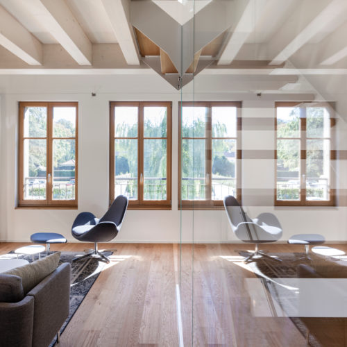 Salon d'un appartement duplex à Genève